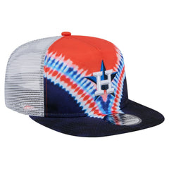 Houston Astros Tie-Dye Golfer Trucker Adjustable Hat | New Era
