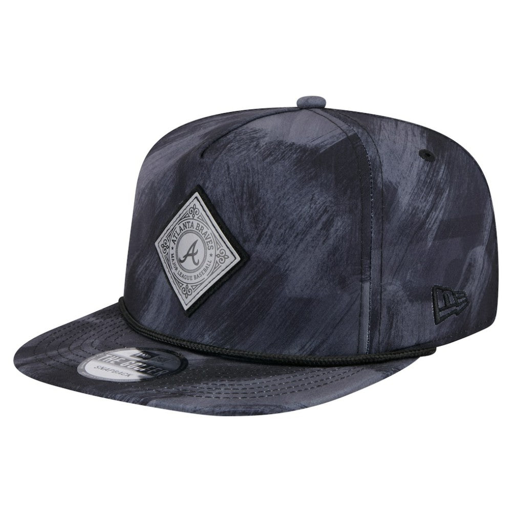 Atlanta Braves Printed Golfer Snapback Hat - Navy | New Era