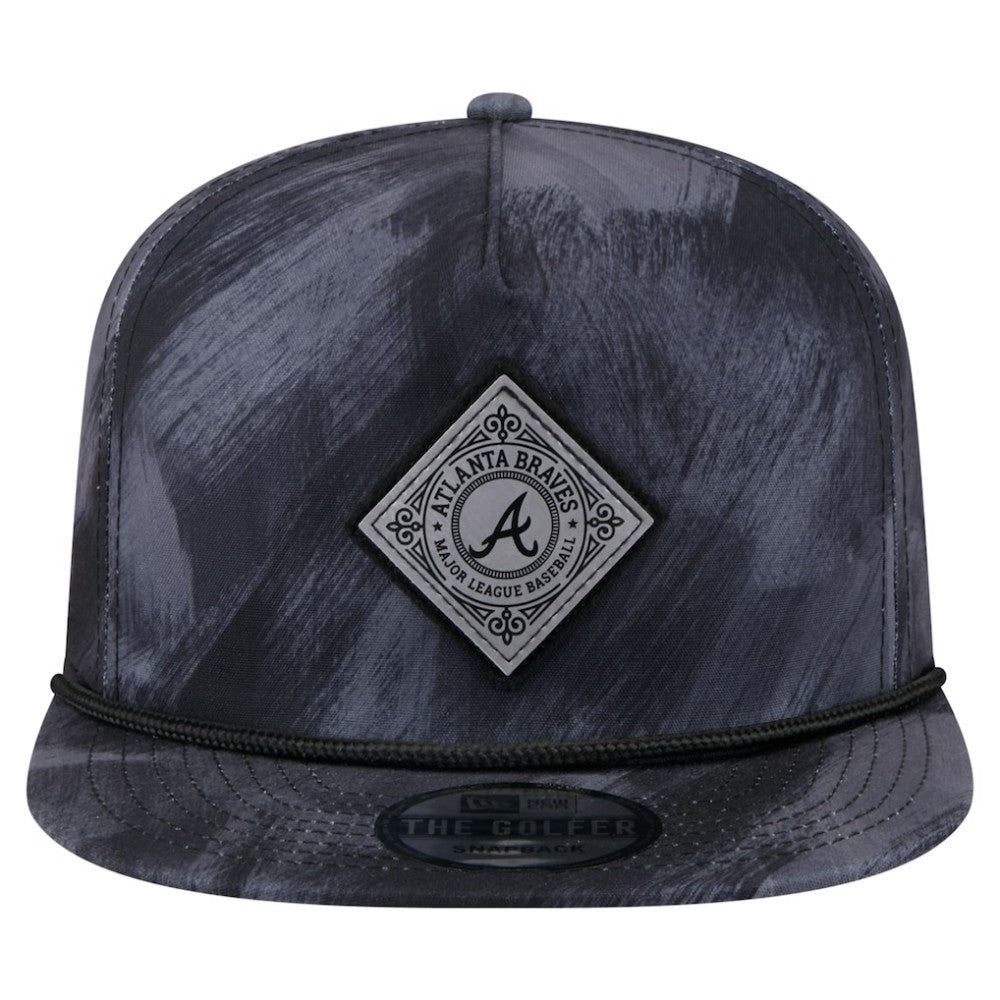 Atlanta Braves Printed Golfer Snapback Hat - Navy | New Era