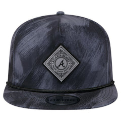 Atlanta Braves Printed Golfer Snapback Hat - Navy | New Era