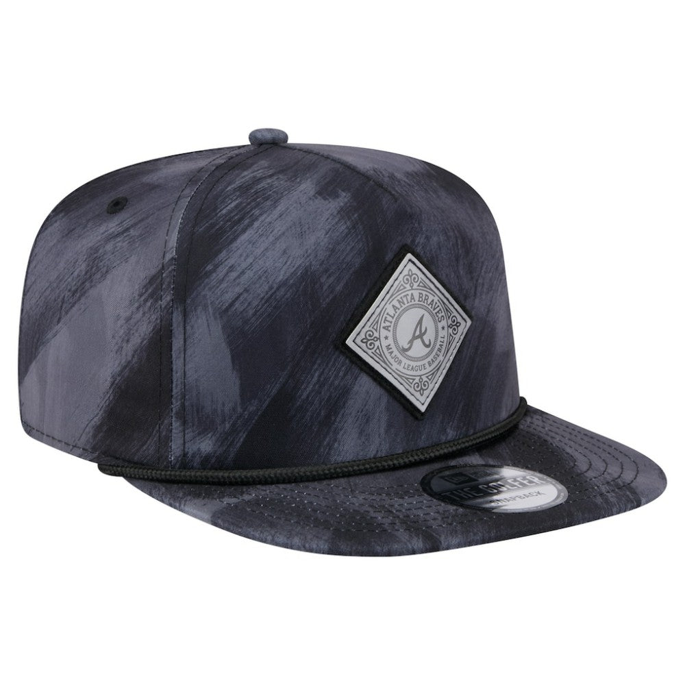 Atlanta Braves Printed Golfer Snapback Hat - Navy | New Era