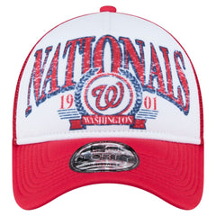 Washington Nationals Distressed 9FORTY A-Frame Adjustable Trucker Hat - Red | New Era