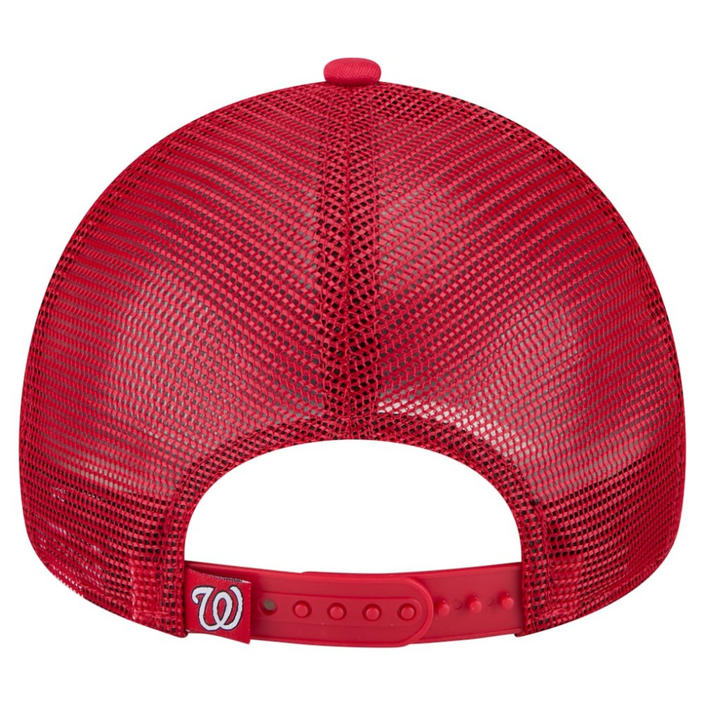 Washington Nationals Distressed 9FORTY A-Frame Adjustable Trucker Hat - Red | New Era