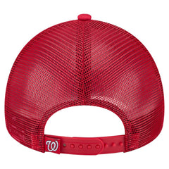 Washington Nationals Distressed 9FORTY A-Frame Adjustable Trucker Hat - Red | New Era
