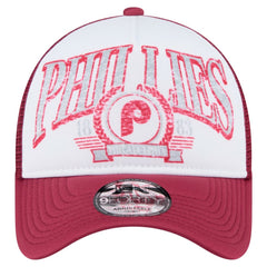 Philadelphia Phillies Distressed 9FORTY A-Frame Adjustable Trucker Hat - Red | New Era