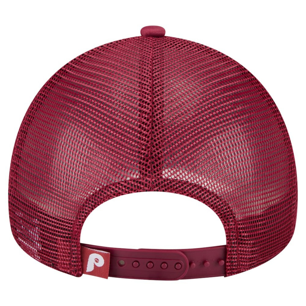 Philadelphia Phillies Distressed 9FORTY A-Frame Adjustable Trucker Hat - Red | New Era