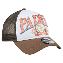 San Diego Padres Distressed 9FORTY A-Frame Adjustable Trucker Hat - Brown | New Era