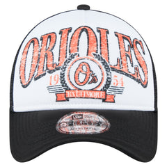 Baltimore Orioles Distressed 9FORTY A-Frame Adjustable Trucker Hat - Black | New Era