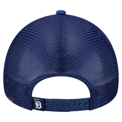 Detroit Tigers Distressed 9FORTY A-Frame Adjustable Trucker Hat - White/Navy | New Era