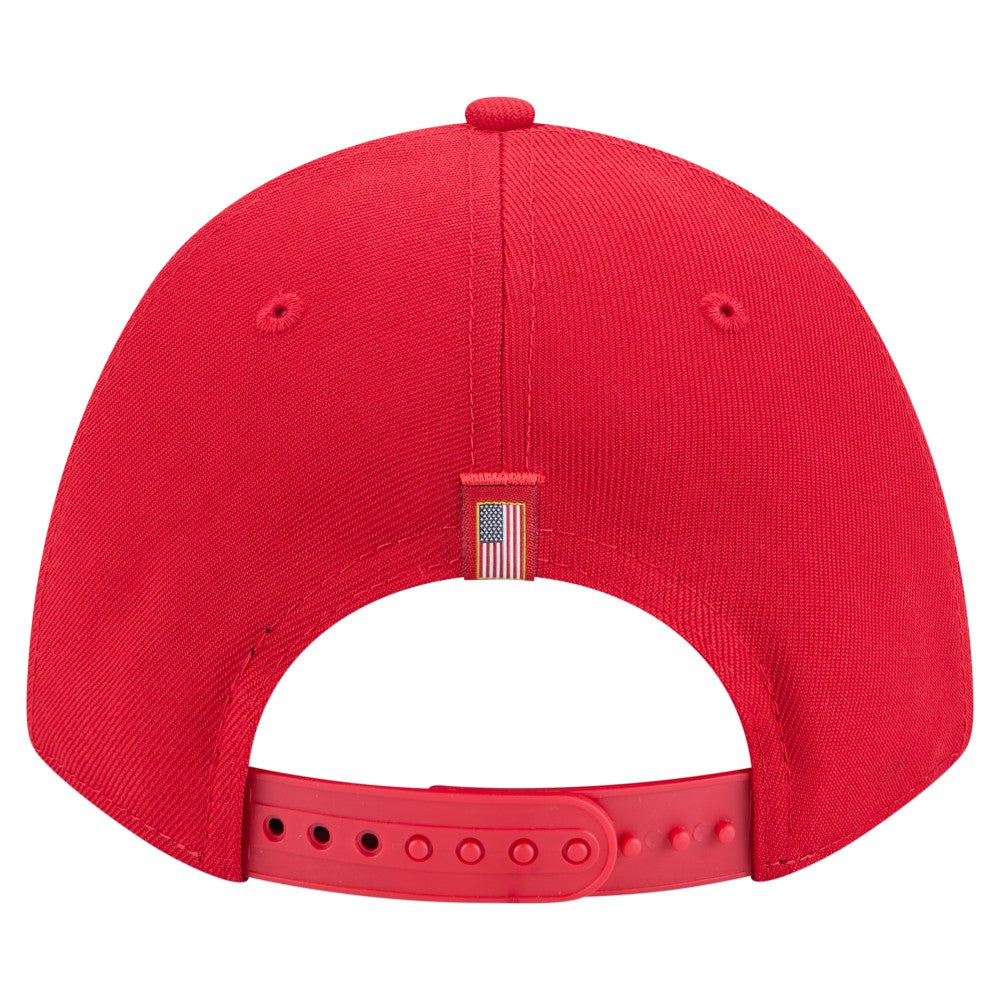 Los Angeles Angels American Flag 9FORTY M-Crown A-Frame Adjustable Hat - Red | New Era