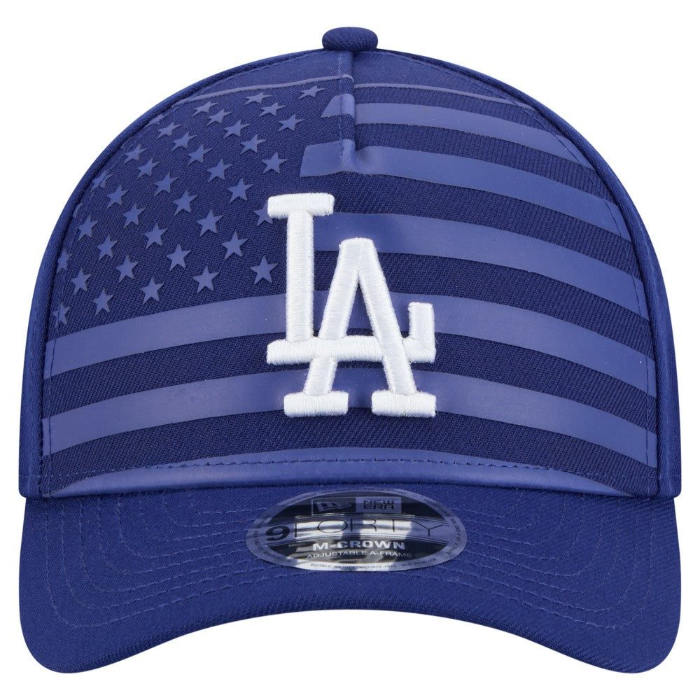 Los Angeles Dodgers American Flag 9FORTY M-Crown A-Frame Adjustable Hat - Royal | New Era