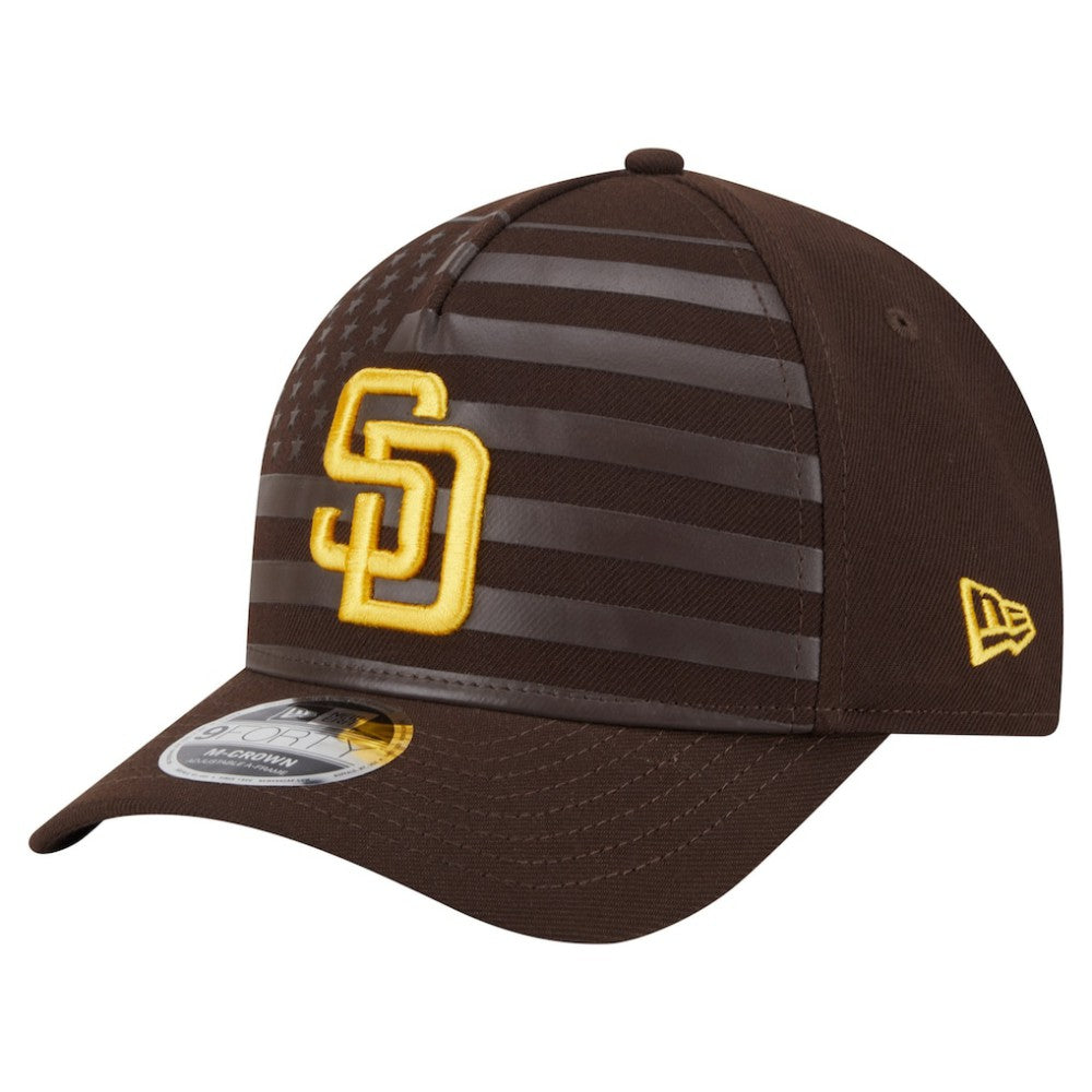 San Diego Padres American Flag 9FORTY M-Crown A-Frame Adjustable Hat - Brown | New Era