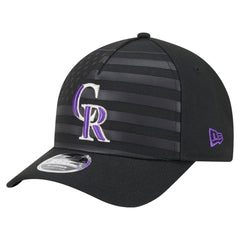 Colorado Rockies American Flag 9FORTY M-Crown A-Frame Adjustable Hat - Black | New Era