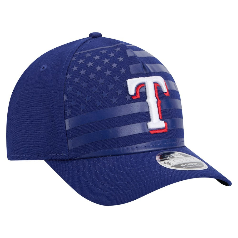 Texas Rangers American Flag 9FORTY M-Crown A-Frame Adjustable Hat - Royal | New Era