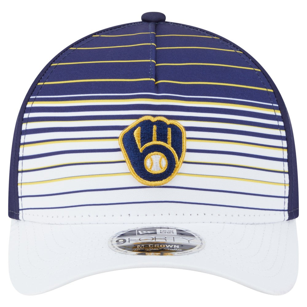 Milwaukee Brewers Gradient 9FORTY M-Crown Adjustable Hat - Navy | New Era