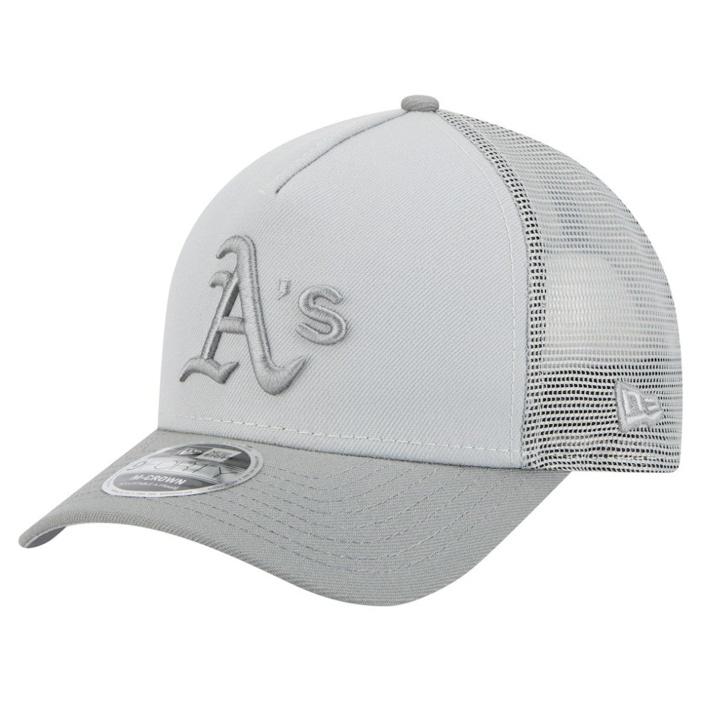 Athletics Color Pack A-Frame 9FORTY Trucker Adjustable Hat - Gray | New Era
