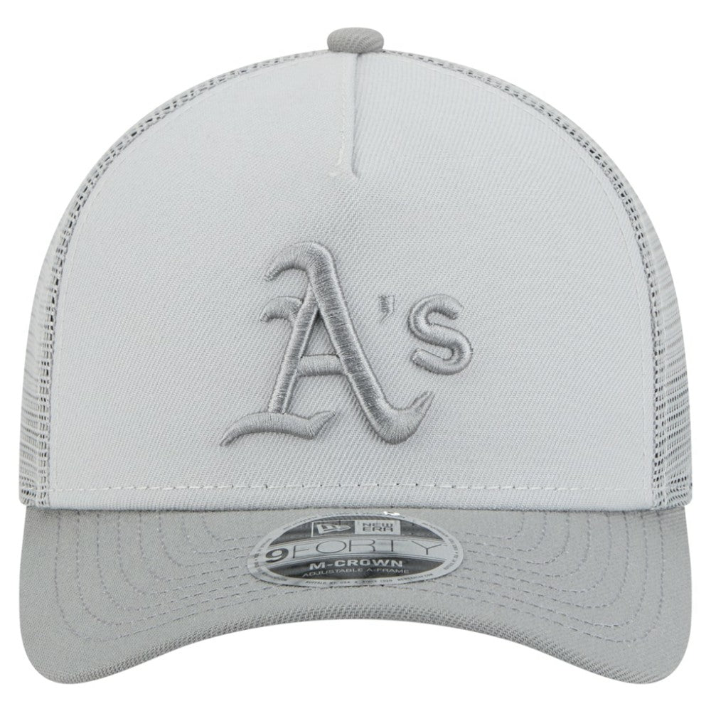 Athletics Color Pack A-Frame 9FORTY Trucker Adjustable Hat - Gray | New Era