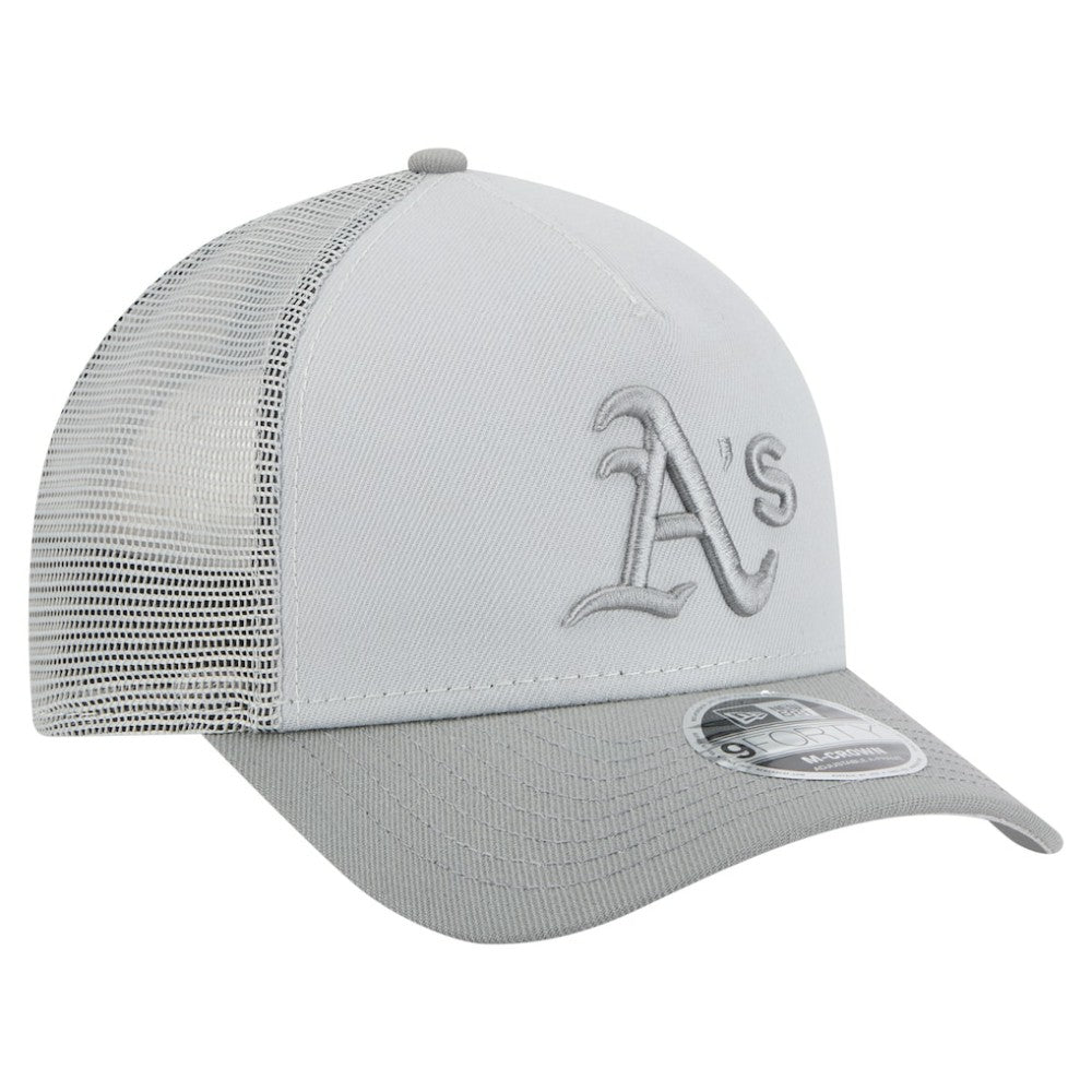 Athletics Color Pack A-Frame 9FORTY Trucker Adjustable Hat - Gray | New Era