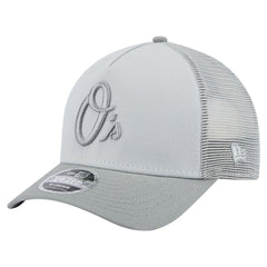 Baltimore Orioles Color Pack A-Frame 9FORTY Trucker Adjustable Hat - Gray | New Era