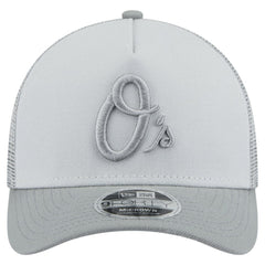 Baltimore Orioles Color Pack A-Frame 9FORTY Trucker Adjustable Hat - Gray | New Era