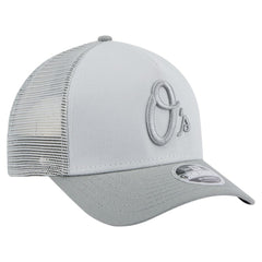 Baltimore Orioles Color Pack A-Frame 9FORTY Trucker Adjustable Hat - Gray | New Era