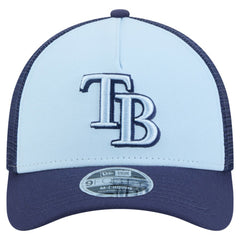 Tampa Bay Rays 2-Tone Color Pack 9FORTY M-Crown A-Frame Adjustable Hat - Light Blue/Navy | New Era