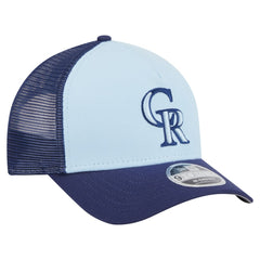 Colorado Rockies 2-Tone Color Pack 9FORTY M-Crown A-Frame Adjustable Hat - Light Blue/Navy | New Era
