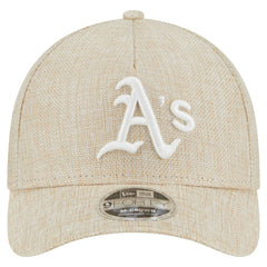Athletics Cotton Weave M-Crown A-Frame 9FORTY Adjustable Hat - Beige | New Era