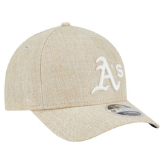 Athletics Cotton Weave M-Crown A-Frame 9FORTY Adjustable Hat - Beige | New Era