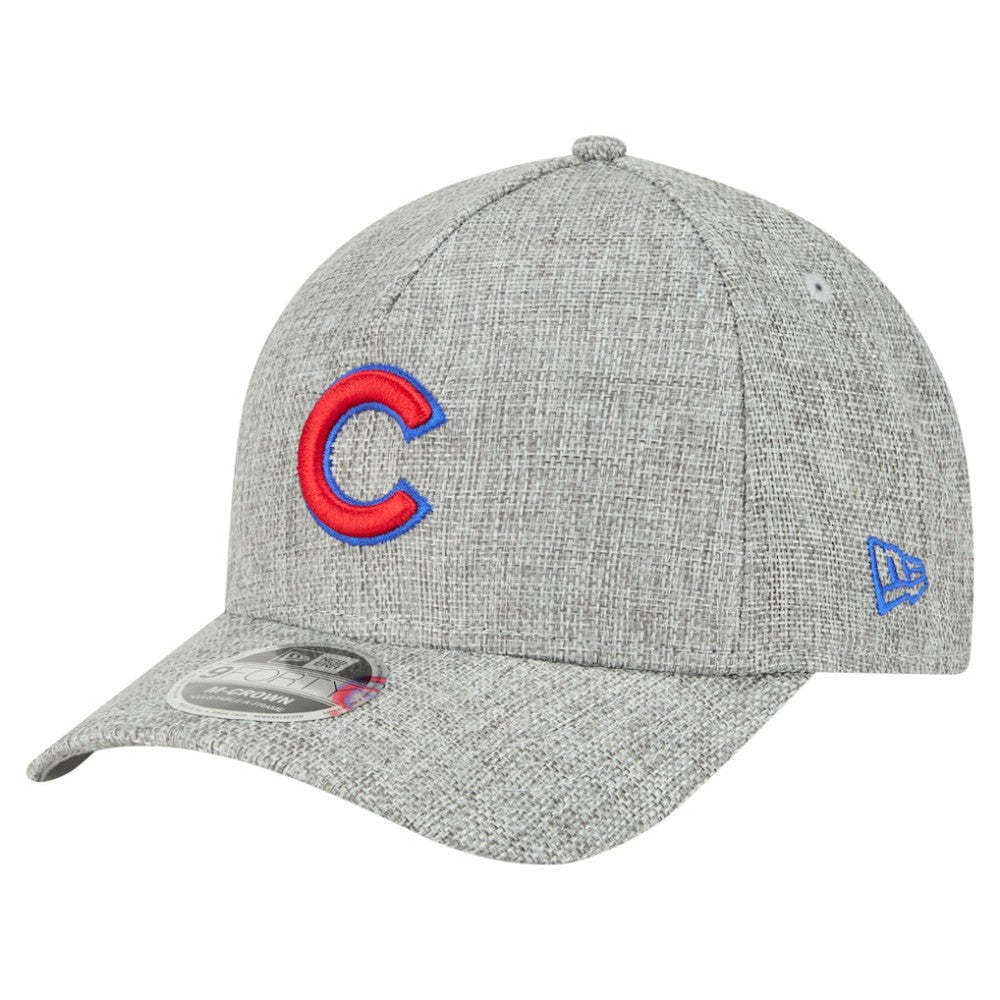 Chicago Cubs Cotton Weave M-Crown A-Frame 9FORTY Adjustable Hat - Gray | New Era