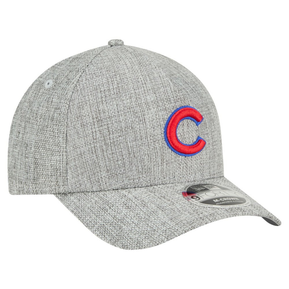 Chicago Cubs Cotton Weave M-Crown A-Frame 9FORTY Adjustable Hat - Gray | New Era