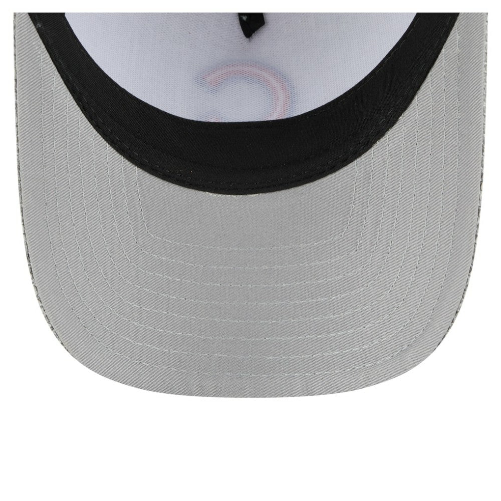 Chicago Cubs Cotton Weave M-Crown A-Frame 9FORTY Adjustable Hat - Gray | New Era
