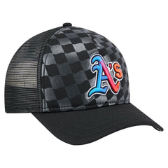 Athletics Gradient 9FORTY A-Frame M-Crown Trucker Adjustable Hat - Black | New Era