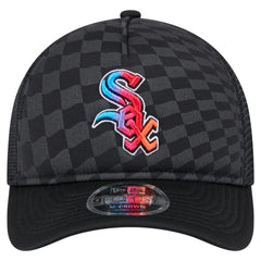 Chicago White Sox Gradient 9FORTY A-Frame M-Crown Trucker Adjustable Hat - Black | New Era