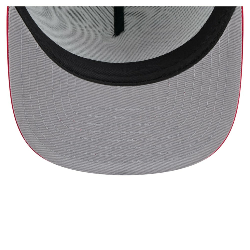 Atlanta Braves Retro Script Trucker 9FIFTY Snapback Hat - White/Red | New Era