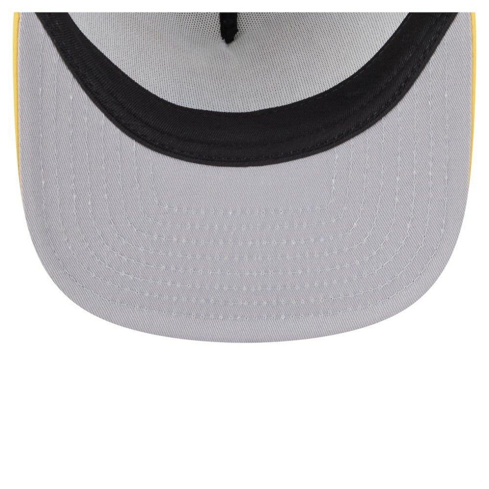 Pittsburgh Pirates Retro Script Trucker 9FIFTY Snapback Hat - White/Gold | New Era