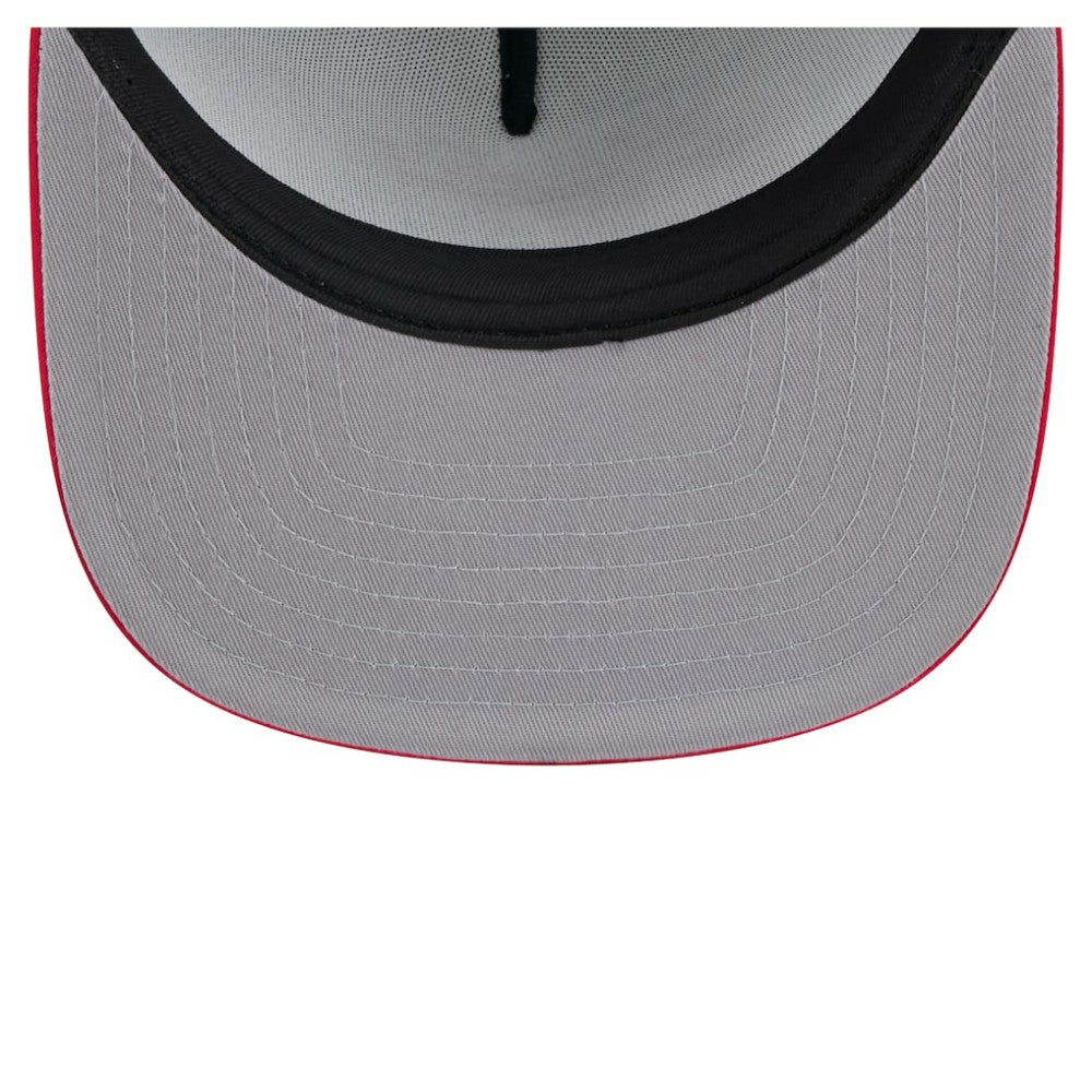 Chicago Cubs Retro Script Trucker 9FIFTY Snapback Hat - White/Red | New Era