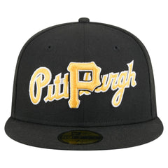 Pittsburgh Pirates Overlap 59FIFTY Fitted Hat - Black | New Era