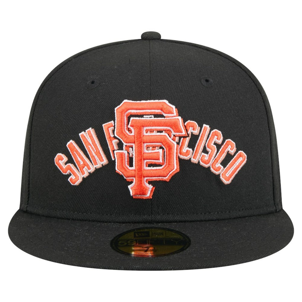 San Francisco Giants Overlap 59FIFTY Fitted Hat - Black | New Era