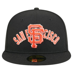 San Francisco Giants Overlap 59FIFTY Fitted Hat - Black | New Era