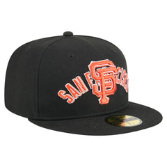 San Francisco Giants Overlap 59FIFTY Fitted Hat - Black | New Era