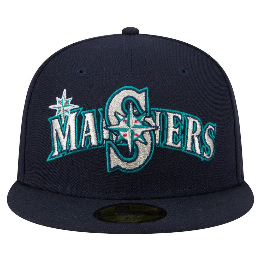 Seattle Mariners Overlap 59FIFTY Fitted Hat - Navy | New Era