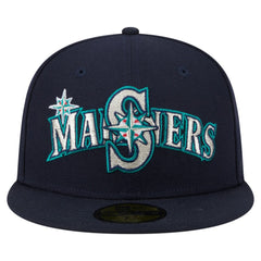 Seattle Mariners Overlap 59FIFTY Fitted Hat - Navy | New Era