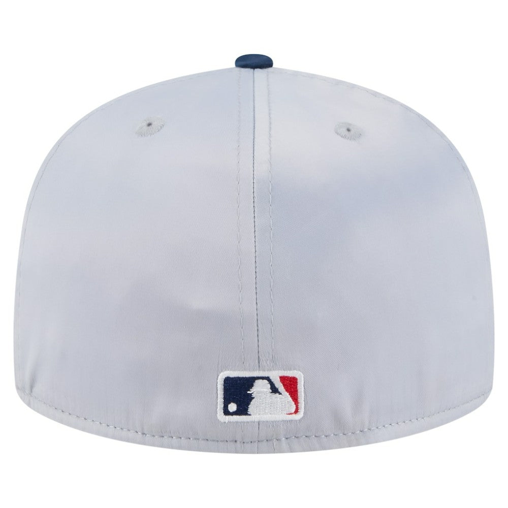Boston Red Sox Satin 59FIFTY Fitted Hat - Gray/Navy | New Era
