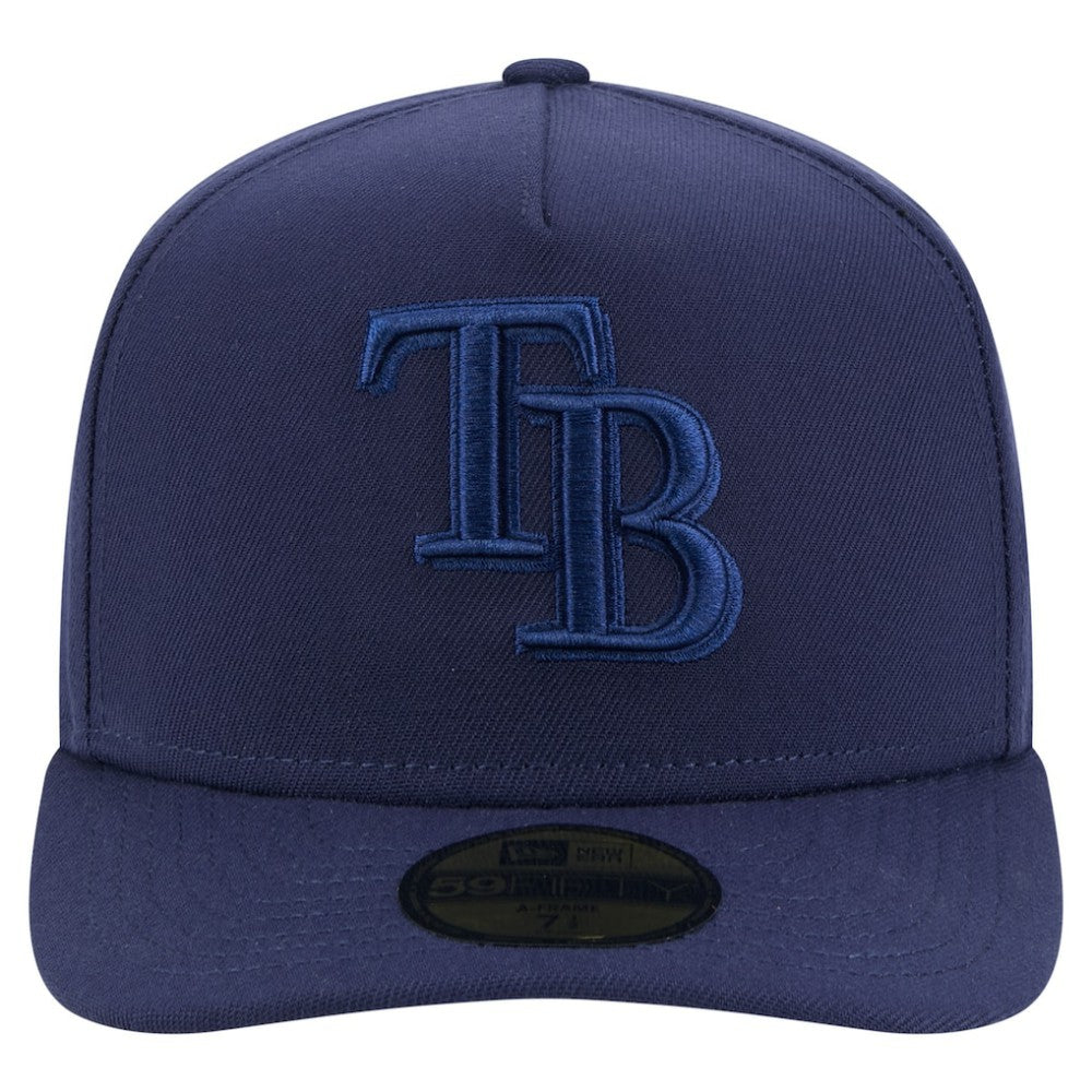 Tampa Bay Rays Color Pack A-Frame 59FIFTY Fitted Hat - Navy | New Era