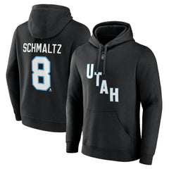 Nick Schmaltz NHL Utah Fanatics Authentic Stack Name & Number Tri-Blend Pullover Hoodie Black