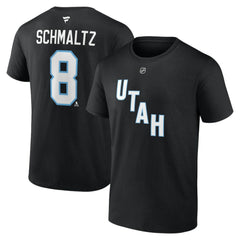 Nick Schmaltz Utah Mammoth Fanatics Authentic Stack Name & Number T-Shirt Black