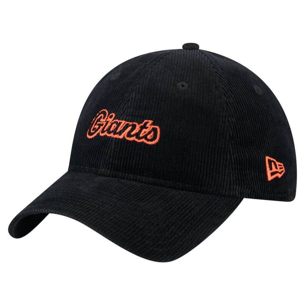 San Francisco Giants Women's Corduroy 9TWENTY Adjustable Hat - Black | New Era