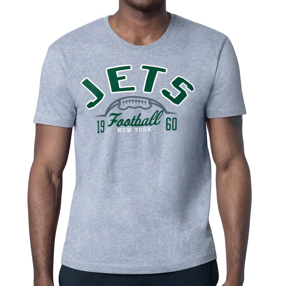 New York Jets Starter Half Ball Logo T-Shirt - Heather Gray discount