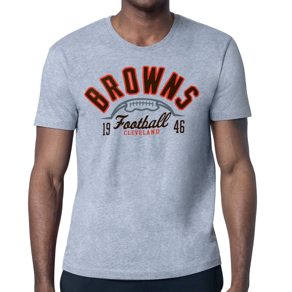 Cleveland Browns Starter Half Ball Logo T-Shirt - Heather Gray cheap